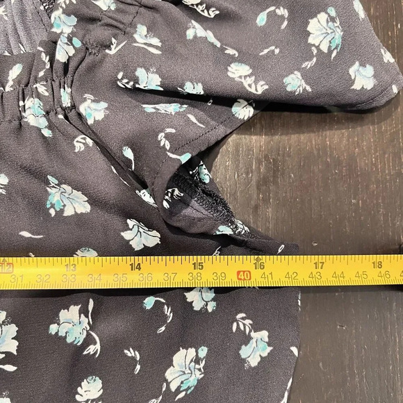 CeCe Women’s Blue Square Neck Scattered Floral Jumpsuit Size 4 - Picture 12 of 13